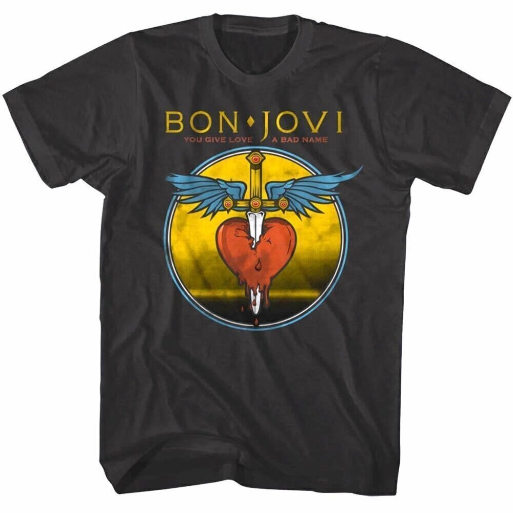 Bon Jovi You Give Love A Bad Name Retro Rock Band Album Tour Concert Gift